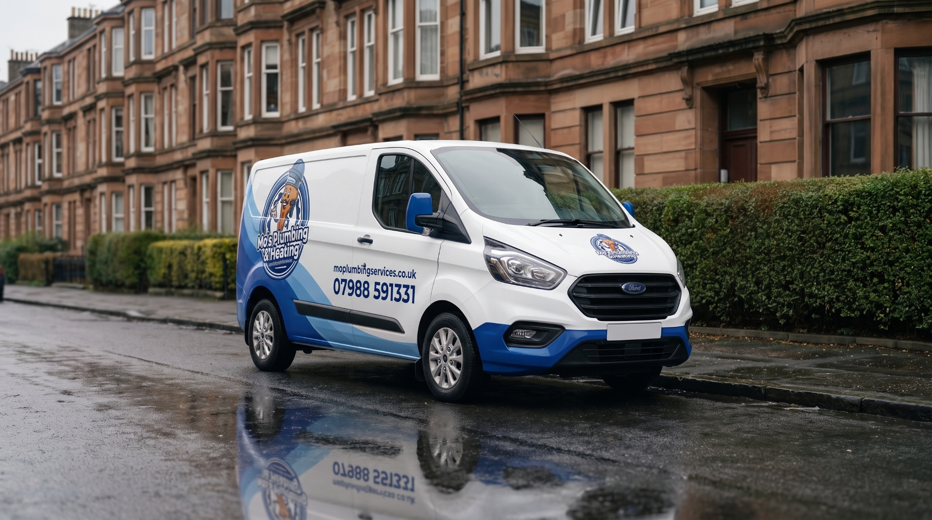 Mo's van on a Glasgow street